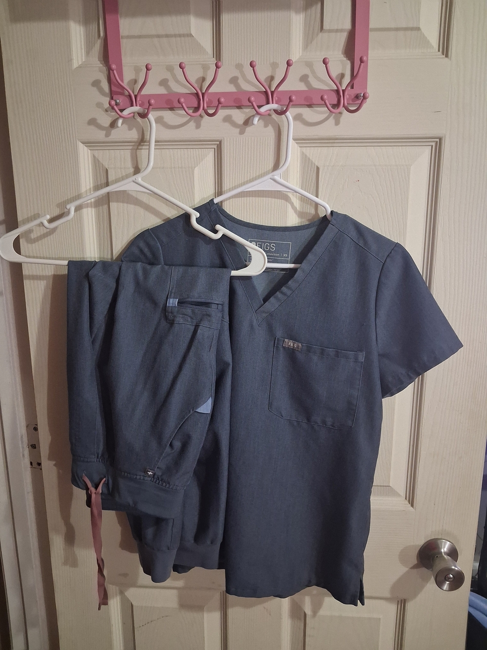Figs Womens Scrub Set in Slate Blue